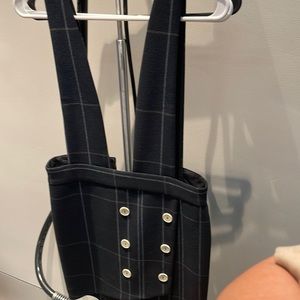 Maje Plaid Strap skirt